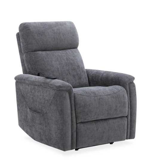 Luma Petite Triple Power Recliner with Heat and Massage - Shadow Charcoal Grey