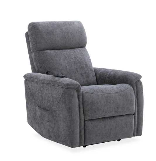 Luma Triple Power Lift Recliner w/ Heat & Massage - Shadow Charcoal Grey