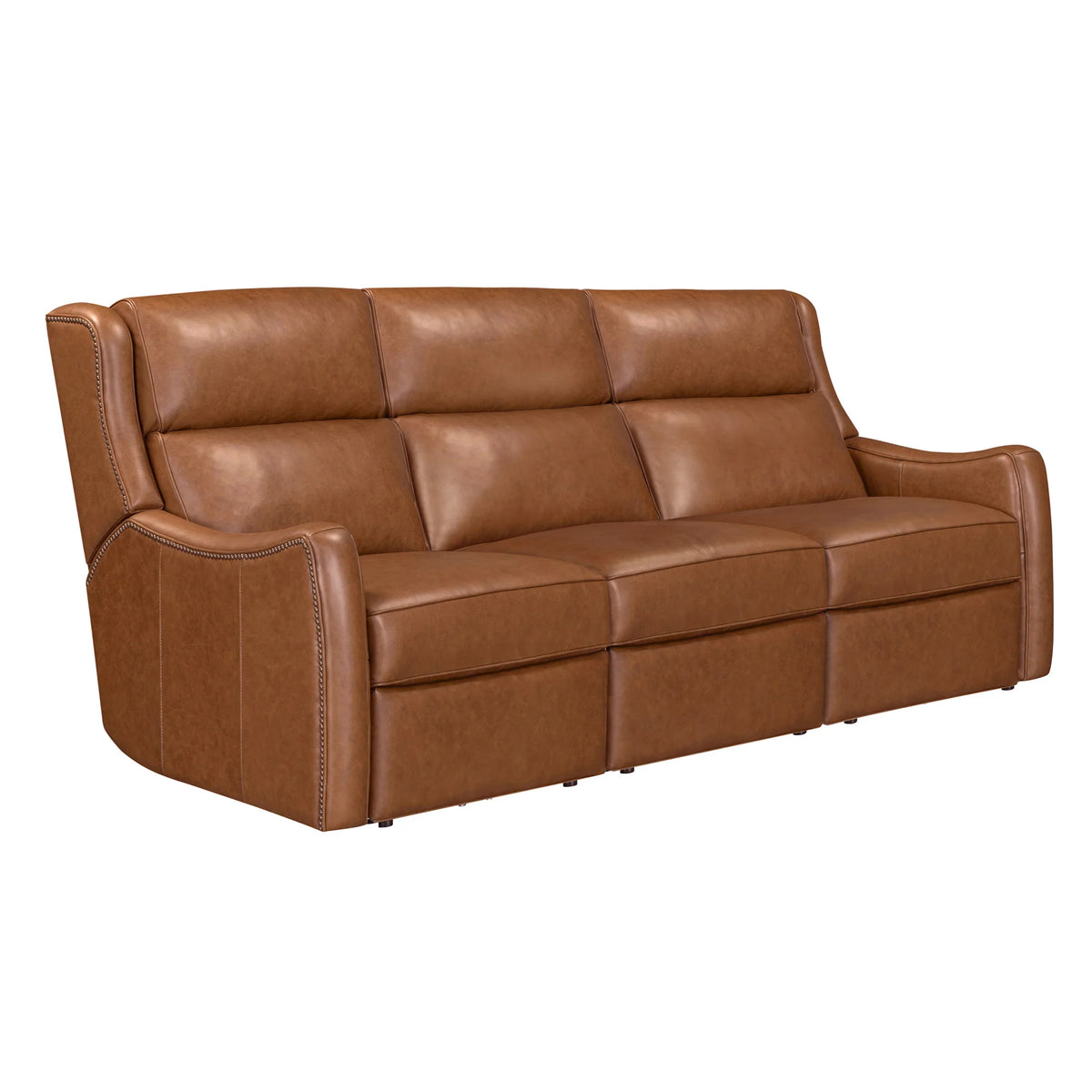 Renaissance Zero Gravity Leather Triple Power Reclining Sofa - Cinnamon Leather