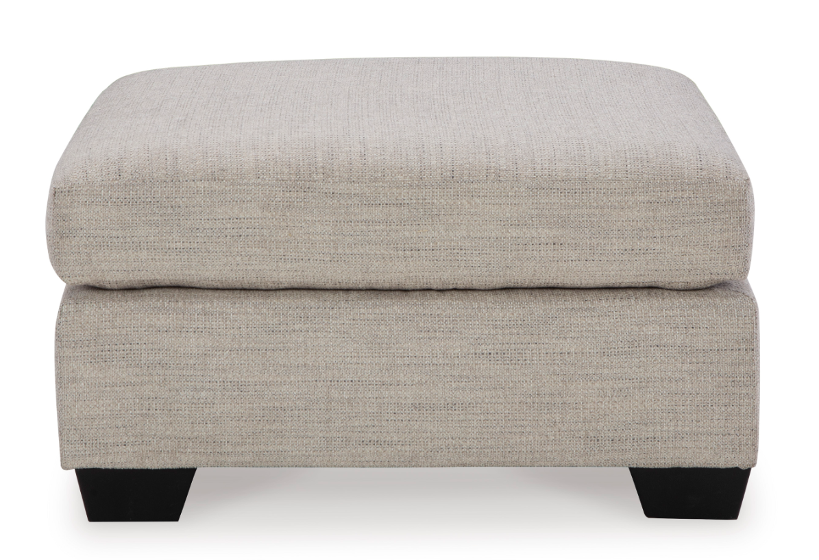Mahoney Oversized Ottoman - Pebble