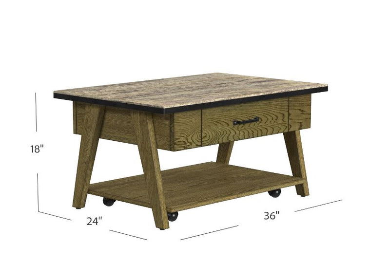 Oak Park Cocktail Table with Casters