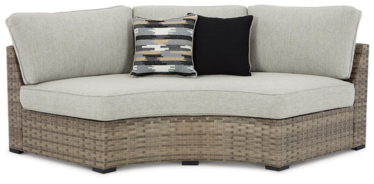 Calworth Outdoor Curved Loveseat with Cushion