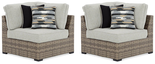Calworth Outdoor Corner with Cushion (Set of 2)