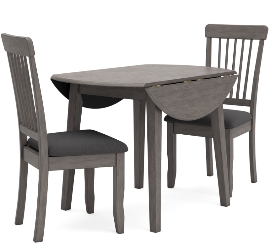 Shullden 3pc Drop Leaf Dining Set - Grey
