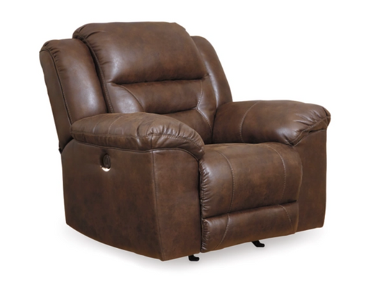 Stoneland Chocolate Power Rocker Recliner
