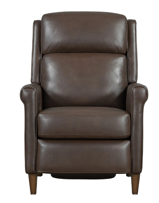 Northfield Leather Pushback Recliner Walnut Whirl