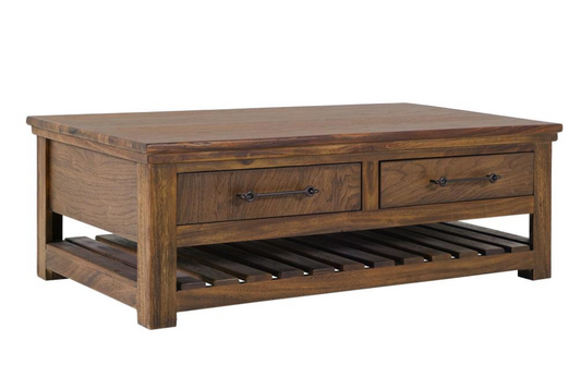 Walnut 4 Drawer Cocktail Table