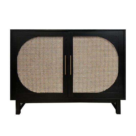 Indi black 2 door cabinet