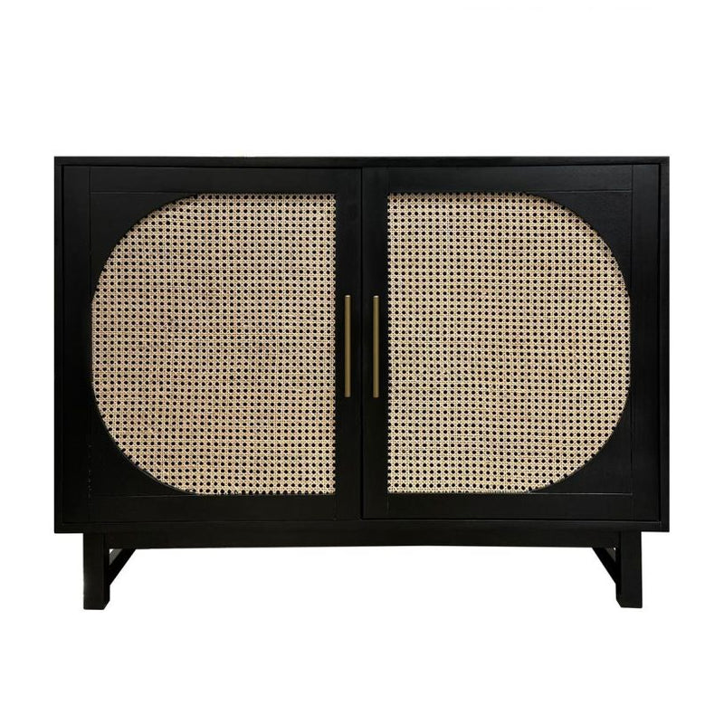 Indi black 2 door cabinet