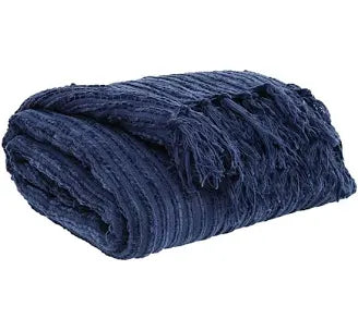 Noland navy throw blanket