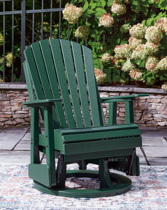 Shell Beach Outdoor Swivel Glider - Green