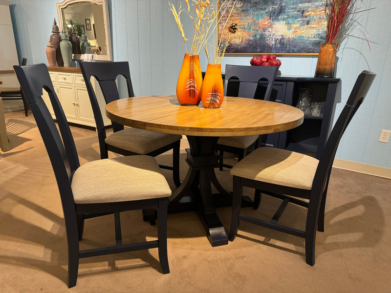 Curated Elle Pedestal 5pc Dining Set