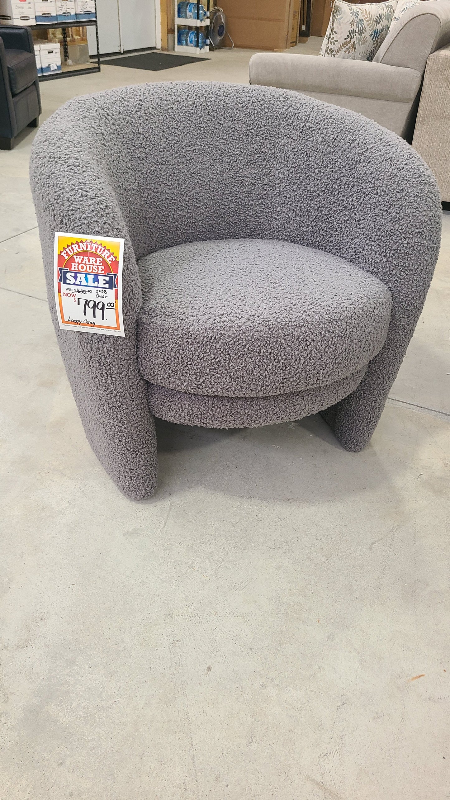 Loopy Gray Accent Chair