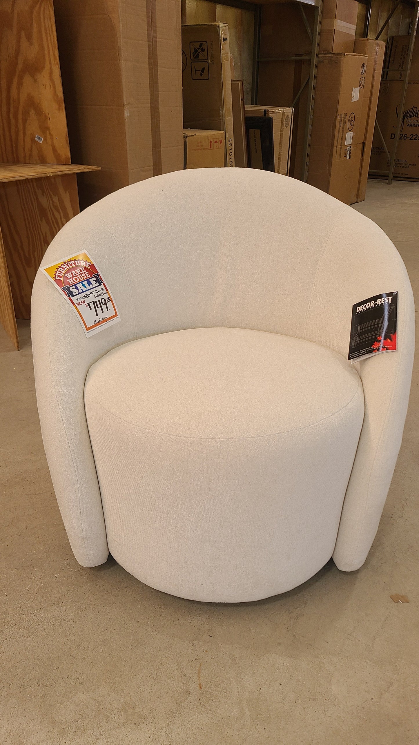 Cloud Ivory Swivel Chair