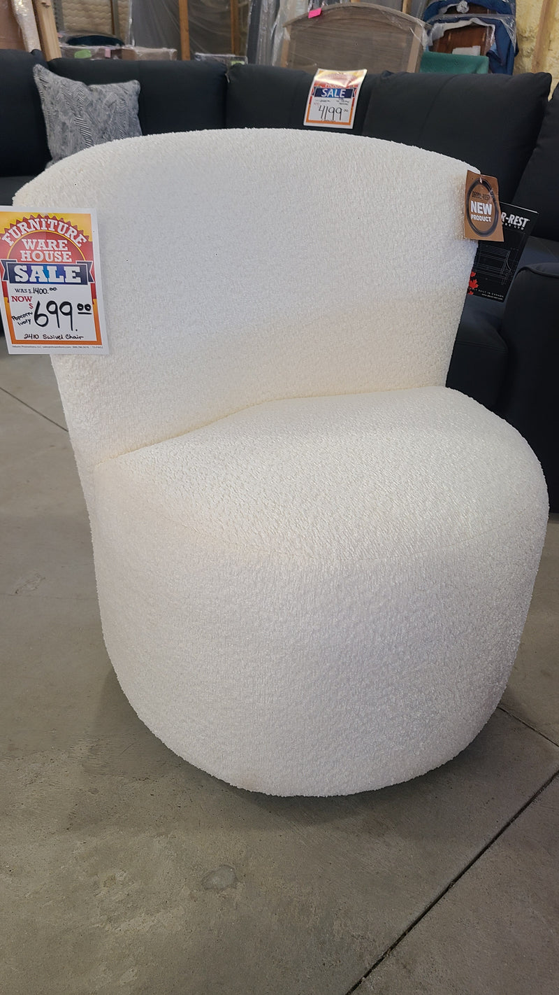 Popcorn Ivory Swivel Chair